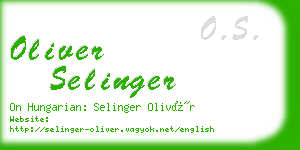 oliver selinger business card